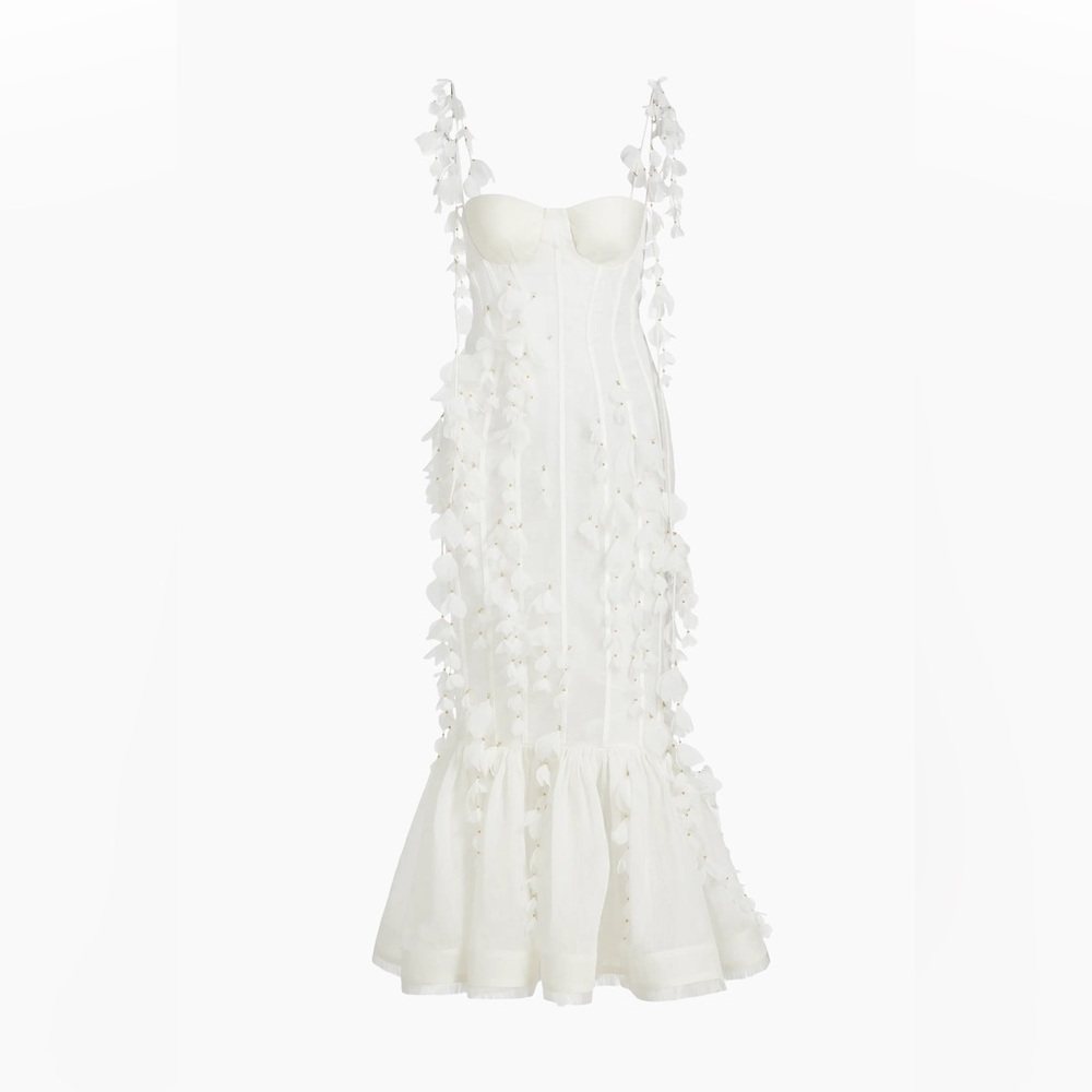 Zimmermann White Floral Wedding Dress